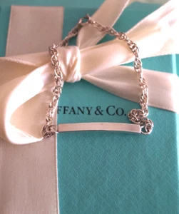 Tiffany & Co 925 Sterling Silver Double Oval Link ID Bracelet 7" - Picture 1 of 6