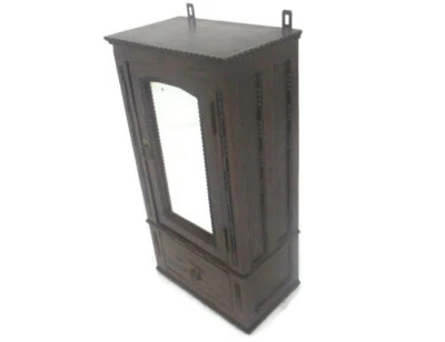 Mueble de baño boticario de medicina de cocina madera tallada clavos de cocina ornamentados  Foto 1 de 4