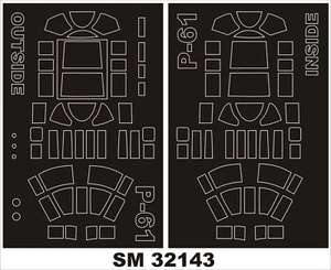 Montex K32143 P-61 Black Widow 1/32 masks - Picture 1 of 1