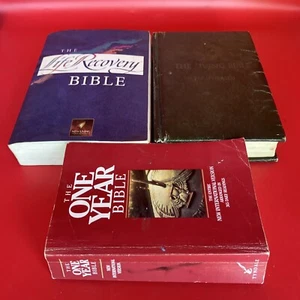 Lot Of 3 Bibles Great For Study Or Reference Home Library - Imagen 1 de 15