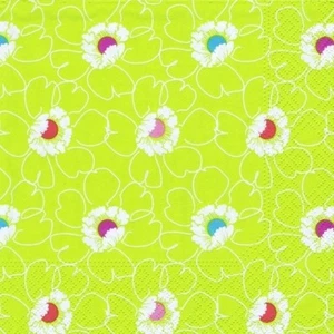 Serviette "Fleur" - 33 x 33 cm - 20 Stück - Sommerservietten - Blumenservietten - Bild 1 von 1