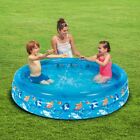 Play Day Round Inflatable Shark 3-Ring Pool for Kids, 65" x 14.5"