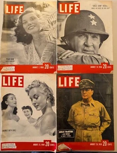 4-AUGUST Full Month 1950 LIFE Mags - MacArthur-Peggy Dow-"Uncle John" Hoskins - Bild 1 von 2