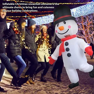 JY Aufblasbare Weihnachten Schneemann Kostüm Funny Clothes Weihnachten Schneeman - Bild 1 von 13