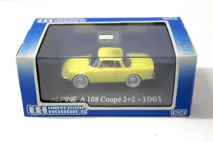 Alpine A108 Coupe 2+2 1961 Amarillo Universal Hobbies 5068U 1:43 Renault - Imagen 1 de 4
