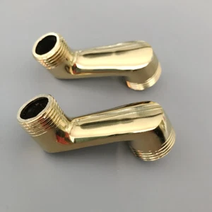 A of Pair Golden Brass Claw Foot Bathtub Faucet Adjustable Distance Swing Arms - Picture 1 of 8