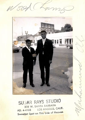 One of First Photographs SIGNED as "Muhammad Ali" from Cassius Clay, Beckett LOA - Image 1 of 3
