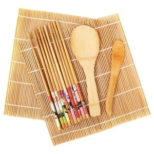 Make Your Own Sushi Set 10 Pieces - Sushi Maker Set Bamboo Rolling Mat DIY - Picture 1 of 9