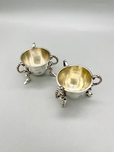 PAAR VIKTORIANISCHE STERLINGSILBER EIERBECHER, WAKELY & WHEELER, LONDON, 1892 - Bild 1 von 7