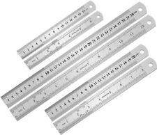 6 inch / 15 cm Steel Metal Straight Ruler Precision Scale Dual BUY