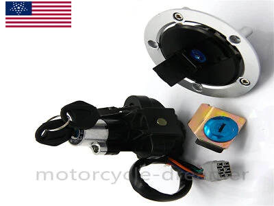 Juego de llaves de tapa de gas combustible bloqueo interruptor de encendido apto para Suzuki GSF650S Bandit S 2005-2012 Foto 1 de 4