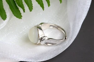 B06 Anello Onde Con Perla D'Acqua Dolce Argento Sterling 925 Misura Regolabile - Imagen 1 de 9