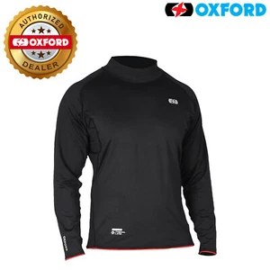 Oxford Thermal Warm Dry High Neck Motorcycle Base Layer Bike Under Top Shirt - Picture 1 of 7