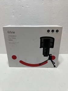 FIFINE USB Desktop PC Microphone Filter Computer Mac Gaming Streaming Recording - Picture 1 of 1