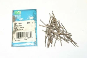 12 Stück Greenfield 1,70 mm Jobber Länge Bohrer 150D helle Oberfläche 45237 USA - Bild 1 von 2