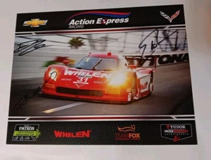 Action Express Herocard Team Signed 2015 #5 Corvette Prototype IMSA Daytona  - Picture 1 of 5
