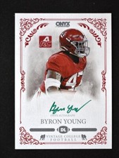 2022 Onyx Vintage College Football Auto Green Ink #CA-BY Byron Young /50
