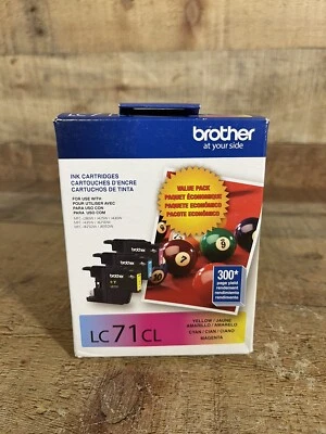 Genuine Brother LC71CL Ink Cartridge Magenta Cyan Yellow Expires 03/2024 (1234) - Image 1 of 2