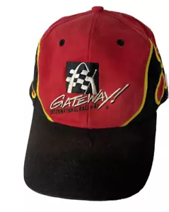 Gateway International Raceway St. Louis Red Black flames OSFM Hat NASCAR NHRA - Picture 1 of 7