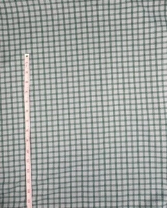 Vintage '60s '70s Green & White Polyester Plaid 1 1/4 1.25 Yard 65" wide - Picture 1 of 3