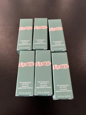 6X La Mer The Moisturizing Soft Lotion 0.1oz/3mL Each NIB - Image 1 of 4