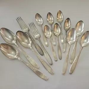 1847 Rogers Bros Ambassador Vintage versilbertes Besteck 14 Stck. Servierlöffel - Bild 1 von 12