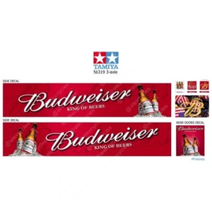 Tamiya 56302 56319 14th Scale Budweiser Truck Reefer Box Trailer Decals + GIFT - Picture 1 of 6