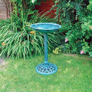 40CM TRADITIONAL PEDESTAL BIRD BATH OUTDOOR GARDEN WATER WEATHERPROOF  BNIB - Picture 1 of 1