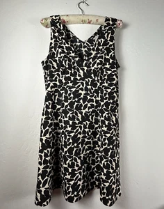 Uniqlo Women's Sleeveless Mini Dress Black Printed V-Neck Medium New $49.90 - Picture 1 of 10