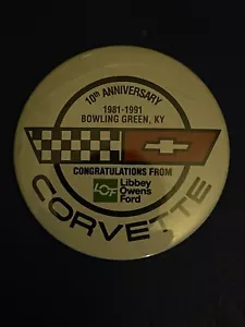 Botón Retroceso CORVETTE FACTORY 10 Aniversario (Bowling Green, Kentucky) - Imagen 1 de 3