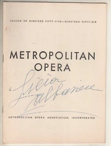 Licia Albanese SIGNED "Manon Lescaut" Metropolitan Opera Playbill 1956 - Picture 1 of 2