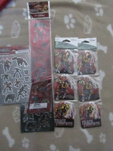 TRANSFORMERS Christmas Die Cut Gift Tags (2 PKS) 9 NEW-**Rare** bonus stickers - Picture 1 of 4