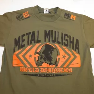 METAL MULISHA WORLD DOMINATION MOTORCYCLE BIKER TATTOO SKULL TEE T SHIRT Mens S - Picture 1 of 3