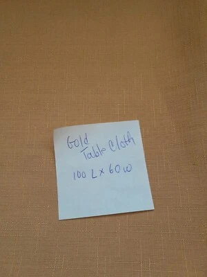 JC Penny Home Collection Fabric Gold 100"× 60” Rectangular Tablecloth - Image 1 of 4