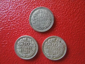 J6953 PAÍSES BAJOS PLATA 10 CENTAVOS 1930/37/41 VER DESCRIPCIÓN - Imagen 1 de 4