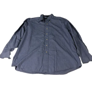 Tommy Hilfiger Herren Gold Crest Knopfleiste Karo Hemd 16,5-35 Blau - Bild 1 von 5