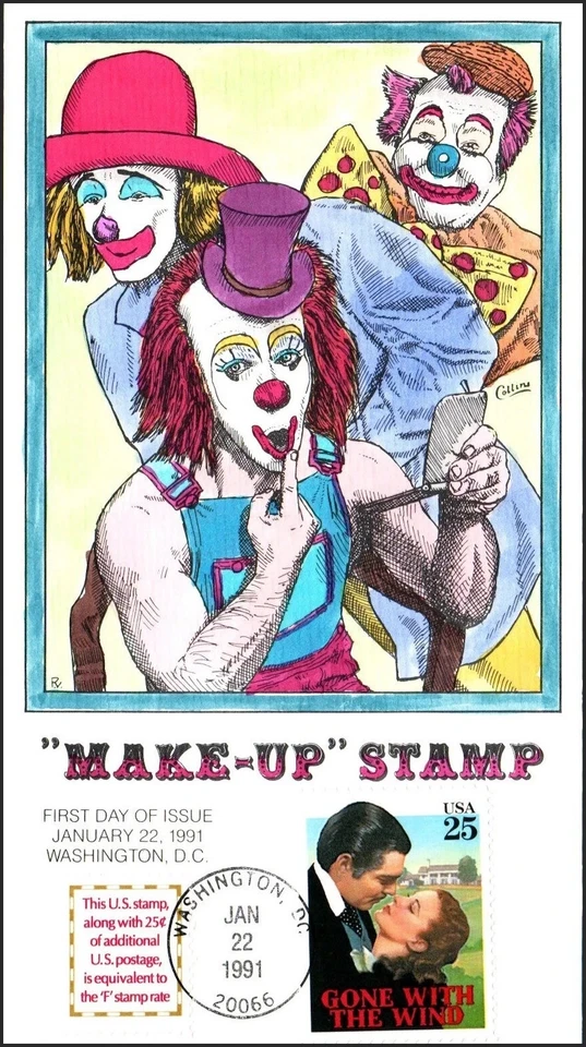 #2521  Make-up  Circus Clowns Collins FDC  2446 - Image 1 of 1