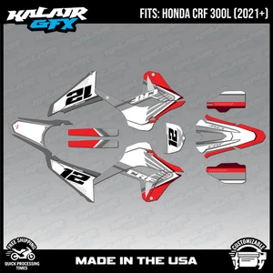 Graphics Kit for Honda CRF300L CRF 300L 2021+  Keplar Series - Grey - Picture 1 of 4