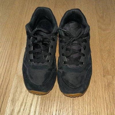 Nike Air Max 1 Preescolar Negro Gamuza Tenis Talla 3Y Foto 1 de 4