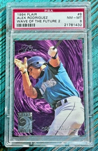 Alex Rodriguez Mariners 1994 Flair Wave of the Future 2 #8 Rookie RC PSA 8 casi nuevo-como nuevo - Imagen 1 de 2