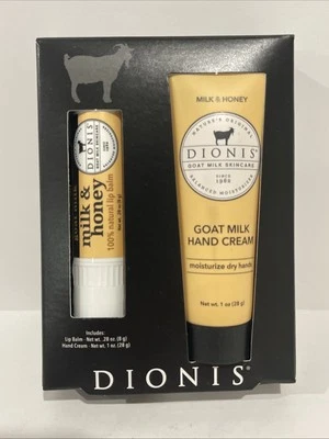 Dionis Goat Milk Skincare Milk & Honey Scented Hand Cream 1oz.&Lip Balm 0.28oz. - Image 1 of 3