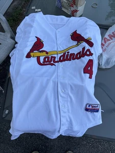 Majestic St. Louis Cardinals Yadier Molina #4 2011 World Series Fall Size 50 - Picture 1 of 23