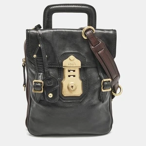 D&G Black/Brown Leather Alisson Crossbody Bag - Picture 1 of 9
