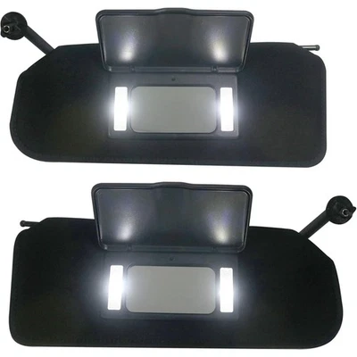 Pair Updated Sun Visors Sun Shades W/Bright LED Light For 1997-2004 Corvette C5 Foto 1 de 4