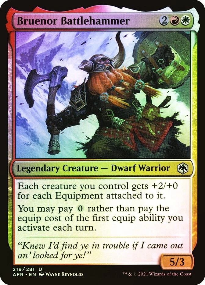 MTG FOIL Bruenor Battlehammer  - Adventures in the Forgotten Realms #219 - Image 1 of 1