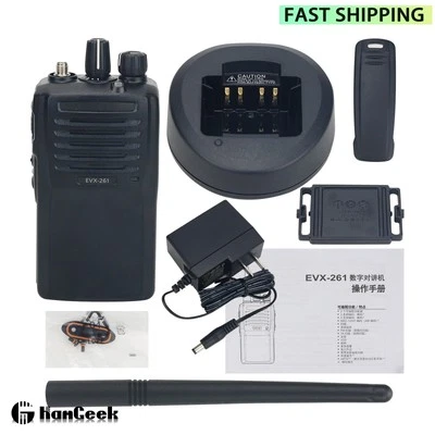 EVX-261 5W 10KM VHF Walkie Talkie DMR Radio Transceiver Analog & Digital Modes - Image 1 of 4