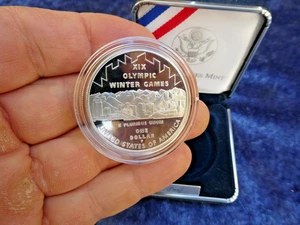 Olympiade 2002 Salt Lake City PP 90% Silber Dollar SLC Münze mit Box - Bild 1 von 3