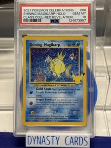 Pokémon TCG Shining Magikarp Celebrations Classic Collection 66/64 PSA 10 - Picture 1 of 2