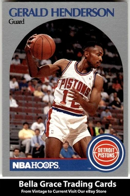 1990-91 Aros #106 Gerald Henderson Detroit Pistons NBA Baloncesto Foto 1 de 2
