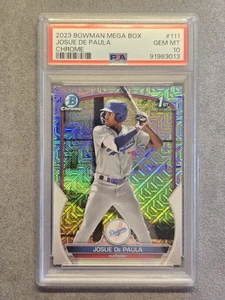 2023 Bowman Chrome 1st Josue De Paula #BCP111 Mega Box Mojo Refractor PSA 10 - Picture 1 of 2